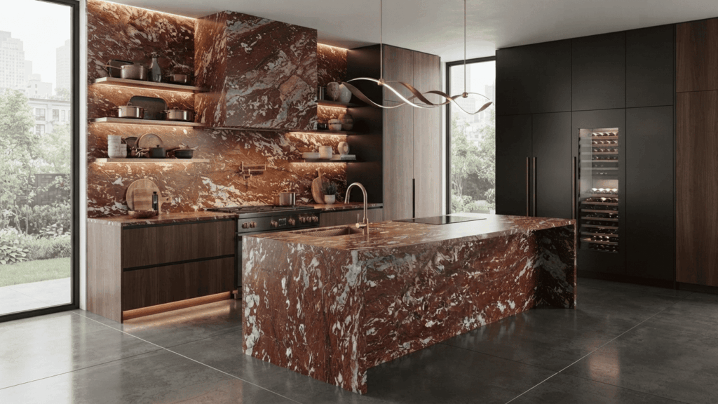 rosso francia kitchen