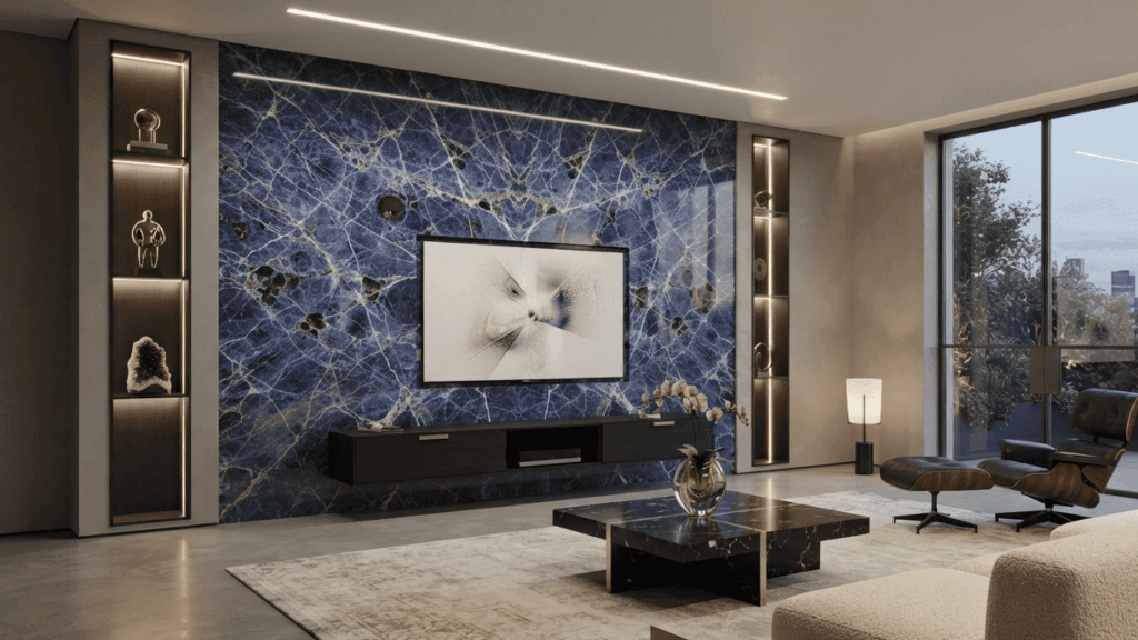sodalite blue decorative wall